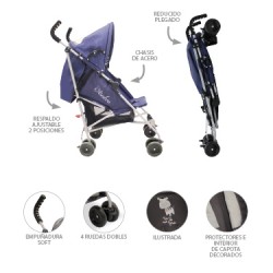 SILLA DE PASEO ASALVO YOLO GRIS CEBRA
